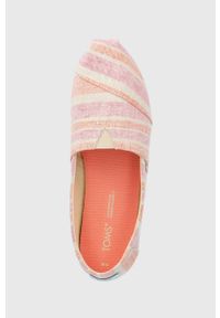 Toms espadryle Alpargata kolor różowy. Nosek buta: okrągły. Kolor: różowy. Materiał: materiał, guma #3