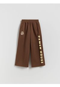 Reserved - Spodnie dresowe Pusheen - ciemnobrązowy. Kolor: brązowy. Materiał: dresówka #1