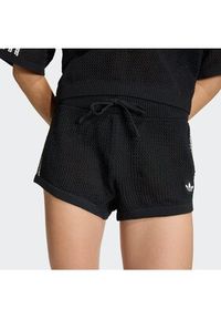 Adidas - adidas Szorty materiałowe Knitted Crochet KC6478 Czarny Regular Fit. Kolor: czarny. Materiał: syntetyk #4