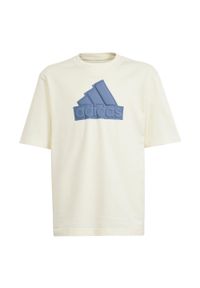 Adidas - Future Icons Logo Piqué Tee. Kolor: niebieski, wielokolorowy, biały. Sport: fitness, joga i pilates