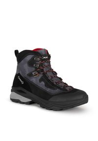 Buty sportowe trekkingowe męskie Aku Adapta Gore-tex wygodne. Kolor: wielokolorowy, czarny, szary. Materiał: materiał, skóra. Szerokość cholewki: normalna. Technologia: Gore-Tex