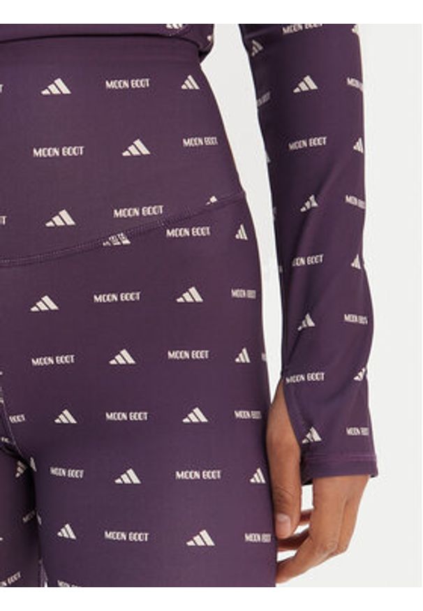 Adidas - adidas Legginsy Moon Boot JM1102 Fioletowy Slim Fit. Kolor: fioletowy. Materiał: syntetyk