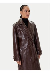 Hugo - HUGO Płaszcz przejściowy Malitte-1 50542286 Brązowy Relaxed Fit. Kolor: brązowy. Materiał: syntetyk #2