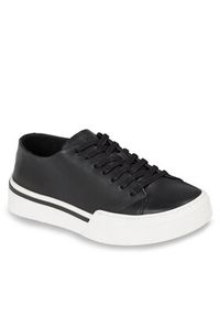 Calvin Klein Sneakersy Low Top Lace Up HM0HM01177 Czarny. Kolor: czarny. Materiał: skóra