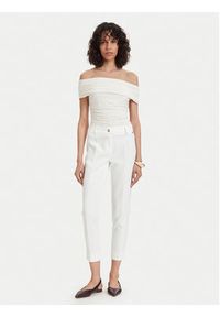 Maryley Spodnie materiałowe 26EB52Z/43VA Kremowy Regular Fit. Kolor: kremowy. Materiał: syntetyk #5