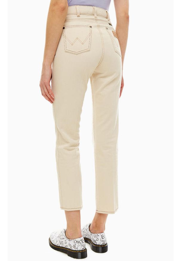 Wrangler - SPODNIE DAMSKIE WRANGLER RETRO STRAIGHT NATURAL SAND W238UQ24U 112127884. Styl: retro