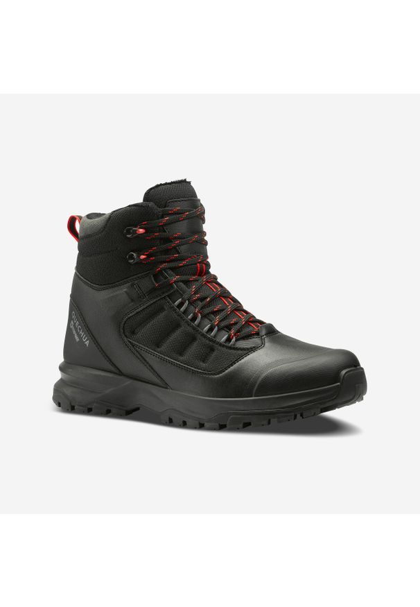quechua - Buty turystyczne męskie Quechua SH500 mountain Mid wodoodporne. Kolor: czerwony, czarny, wielokolorowy. Materiał: materiał. Szerokość cholewki: normalna. Sezon: zima. Sport: wspinaczka