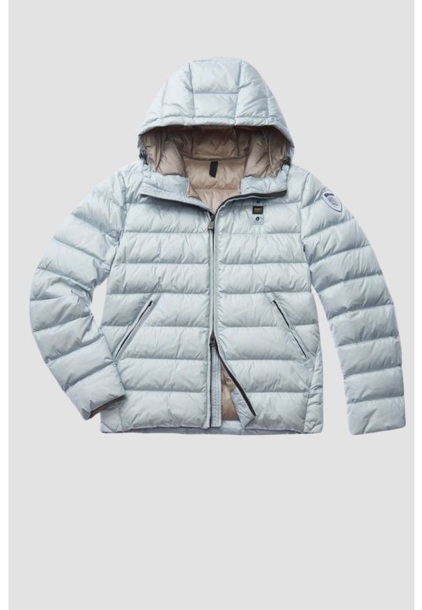 Blauer USA - BLAUER Błękitna kurtka męska Acton Short Jackets. Kolor: niebieski. Materiał: poliamid