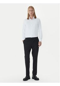 Calvin Klein Koszula LV019EU025 Biały Slim Fit. Kolor: biały. Materiał: syntetyk #5