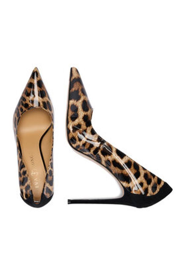 Eva Minge Szpilki EO-SKYE-1643-1 Brązowy. Kolor: brązowy. Materiał: skóra. Obcas: na szpilce