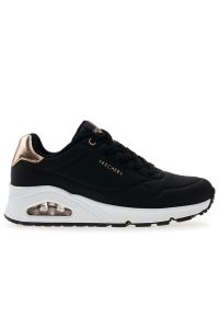 skechers - Buty damskie Skechers Uno Golden Air 177094BLK - czarne. Okazja: na co dzień. Zapięcie: sznurówki. Kolor: czarny. Materiał: guma, materiał, syntetyk. Szerokość cholewki: normalna. Model: Skechers Sport #1