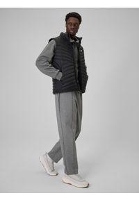 4f - 4F Bezrękawnik z wypełnieniem syntetycznym męski - czarny XL. Kolor: czarny. Materiał: syntetyk. Długość rękawa: bez rękawów. Wzór: jodełka #2