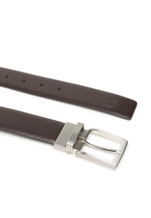 Timberland Pasek Męski 35mm Rev Square Tip Belt TB0A1DFP Brązowy. Kolor: brązowy. Materiał: skóra