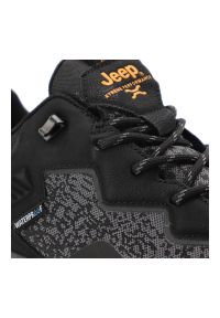 Czarne Sneakersy Jeep Modne Obuwie Męskie. Kolor: czarny. Materiał: materiał. Szerokość cholewki: normalna #3