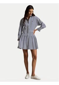 Polo Ralph Lauren Sukienka koszulowa 211B22754001 Granatowy Regular Fit. Typ kołnierza: polo. Kolor: niebieski. Materiał: bawełna. Typ sukienki: koszulowe #6