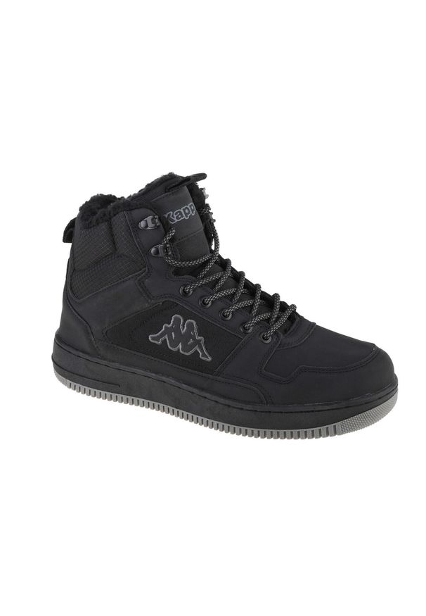Buty męskie sportowe ocieplane Kappa SHAB FUR. Kolor: czarny. Materiał: materiał, syntetyk. Sport: turystyka piesza
