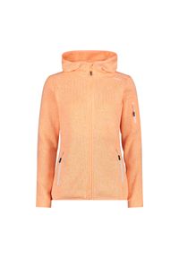 Polar z kapturem dla kobiet CMP. Typ kołnierza: kaptur. Kolor: pomarańczowy. Materiał: polar. Sport: turystyka piesza #1