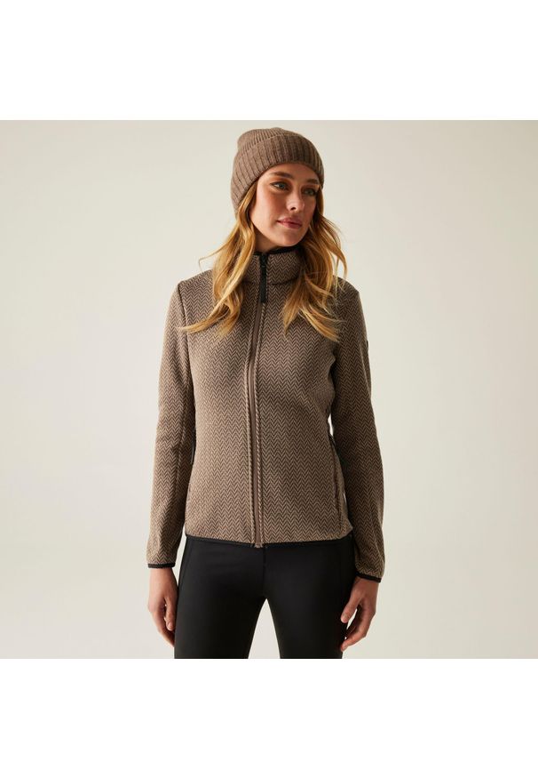 Regatta - Polar damski rozsuwany Elzie. Kolor: beżowy. Materiał: polar