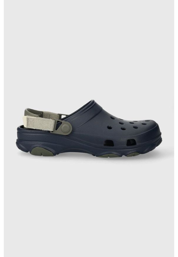 Crocs klapki Classic All Terain Clog męskie kolor granatowy 206340. Kolor: niebieski. Materiał: materiał. Wzór: paski