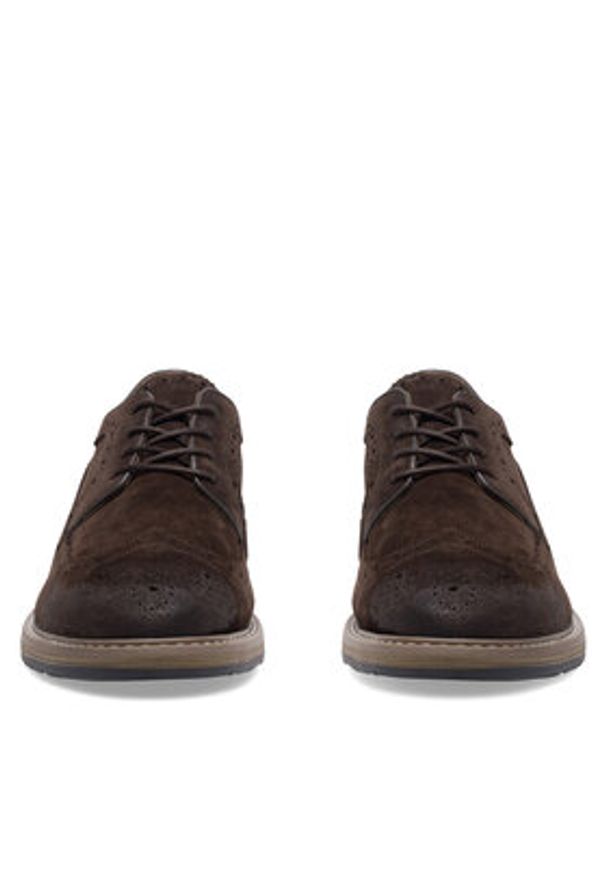 Gino Rossi Półbuty ADAMO-01 MI08 Brązowy. Kolor: brązowy. Materiał: zamsz, skóra