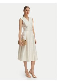 Rinascimento Sukienka koktajlowa CFC0127709003 Écru Regular Fit. Materiał: syntetyk. Styl: wizytowy #5