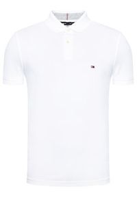 TOMMY HILFIGER - Tommy Hilfiger Polo 1985 MW0MW17770 Biały Regular Fit. Typ kołnierza: polo. Kolor: biały. Materiał: bawełna #3