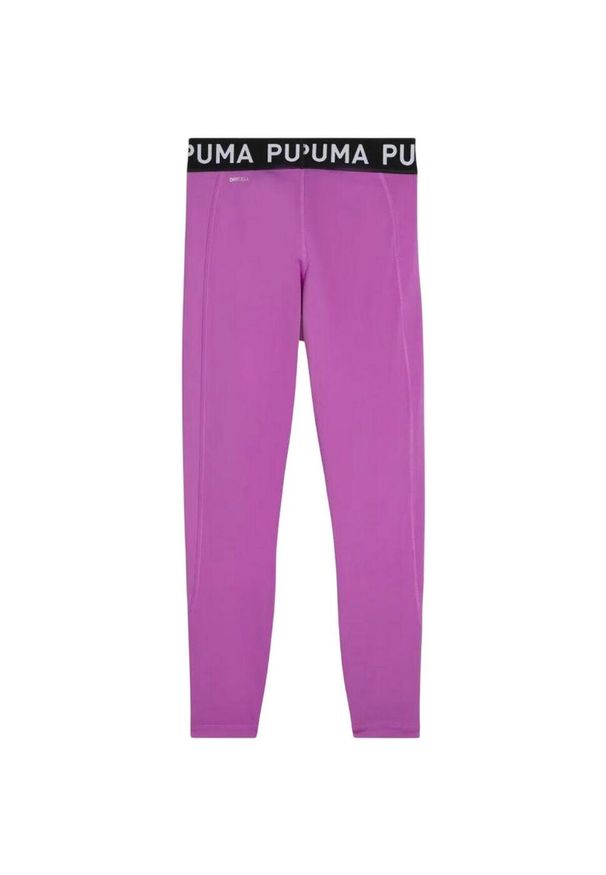 Puma - Damskie Legginsy Treningowe Strong Training Leggings. Kolor: fioletowy. Sport: turystyka piesza