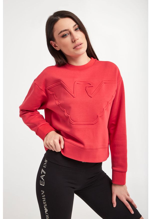 Emporio Armani - Bluza EMPORIO ARMANI. Materiał: bawełna. Długość rękawa: długi rękaw. Długość: długie