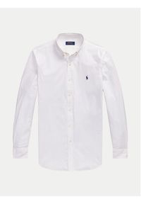 Polo Ralph Lauren Koszula 710928254002 Biały Slim Fit. Typ kołnierza: polo. Kolor: biały. Materiał: bawełna #4