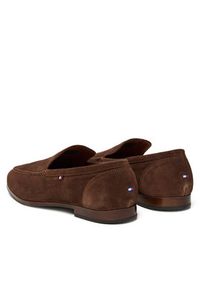 TOMMY HILFIGER - Tommy Hilfiger Półbuty Hilfiger Flexible Suede Loafer FM0FM05496 Brązowy. Kolor: brązowy. Materiał: zamsz, skóra #3