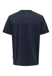 Only & Sons T-Shirt 22027005 Granatowy Regular Fit. Kolor: niebieski. Materiał: bawełna