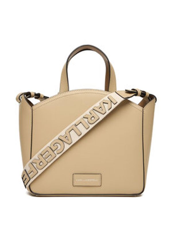 Karl Lagerfeld - KARL LAGERFELD Torebka A1W30058 Beżowy. Kolor: beżowy. Materiał: skórzane