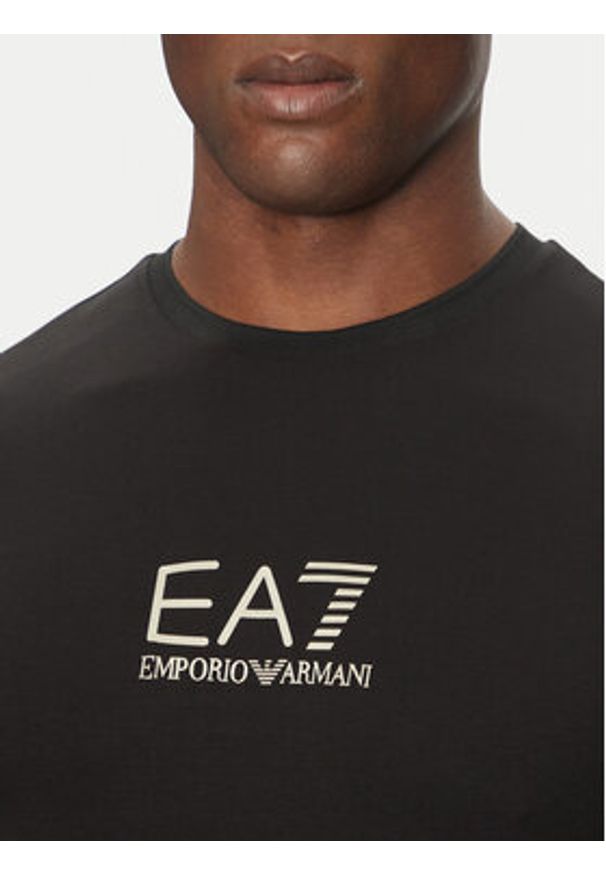 EA7 Emporio Armani T-Shirt 7M000301 AF13739 UC001 Czarny Slim Fit. Kolor: czarny. Materiał: wiskoza