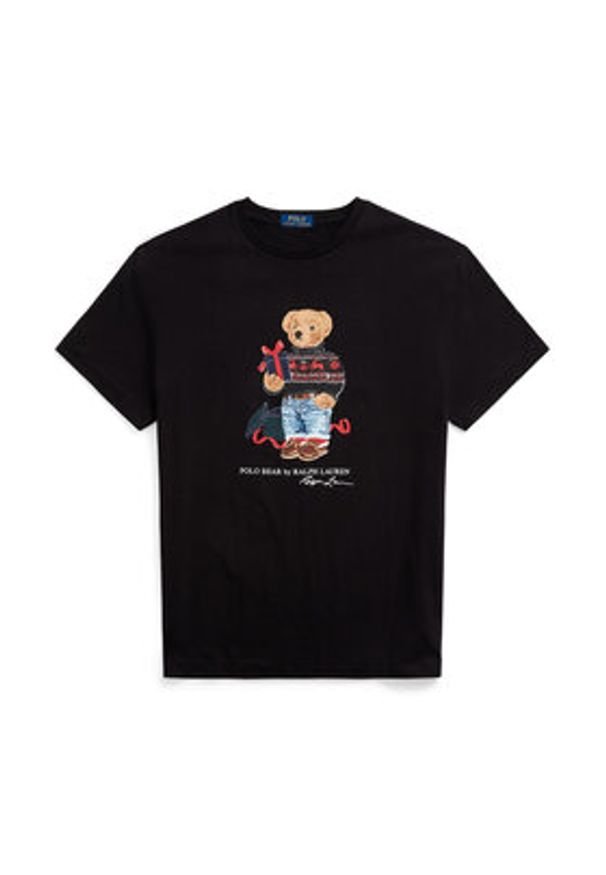 Polo Ralph Lauren T-Shirt 710854497027 Czarny Regular Fit. Typ kołnierza: polo. Kolor: czarny. Materiał: bawełna