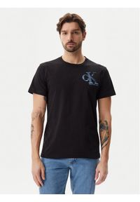 Calvin Klein Jeans T-Shirt Meta Monogram J30J325498 Czarny Regular Fit. Kolor: czarny. Materiał: bawełna