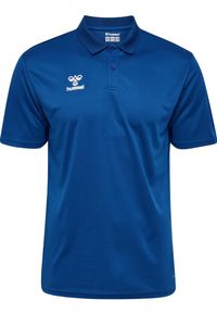 Koszulka poliestrowa sportowa Hummel Essential 24 Polo. Typ kołnierza: polo. Kolor: niebieski. Materiał: poliester