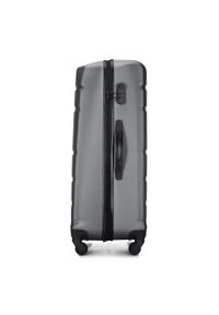 Wittchen - Duża walizka z ABS-u żłobiona szara. Kolor: szary. Materiał: guma. Styl: klasyczny #3