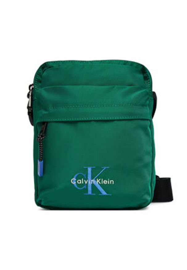 Calvin Klein Saszetka Bold Reporter LV04D3421G Zielony. Kolor: zielony. Materiał: materiał