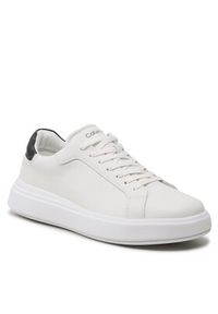 Calvin Klein Sneakersy Low Top Lace Up Lth HM0HM01016 Biały. Kolor: biały. Materiał: skóra #4
