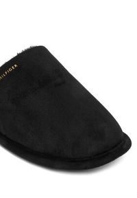 TOMMY HILFIGER - Tommy Hilfiger Kapcie Soft House Shoe FW0FW08853 Czarny. Kolor: czarny. Materiał: materiał #5