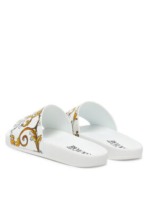 Versace Jeans Couture Klapki 78VA3SQ3 Biały. Kolor: biały. Materiał: syntetyk