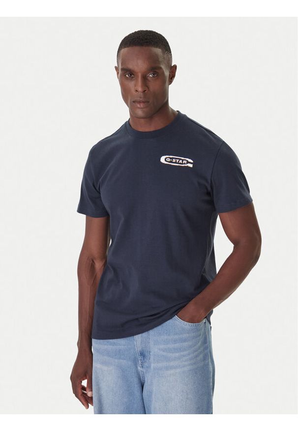 G-Star RAW - G-Star Raw T-Shirt Back Gr Arch D26047-C336 Czarny Regular Fit. Kolor: czarny. Materiał: bawełna