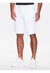 Calvin Klein Szorty sportowe Micro Logo K10K111208 Biały Regular Fit. Kolor: biały. Materiał: bawełna, syntetyk. Styl: sportowy #1