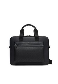 TOMMY HILFIGER - Tommy Hilfiger Torba na laptopa Th Monogram Computer Bag AM0AM13835 Czarny. Kolor: czarny. Materiał: skóra #5