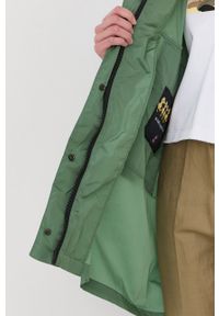 After Label kurtka damska kolor zielony przejściowa oversize. Kolor: zielony. Materiał: materiał. Wzór: gładki #3