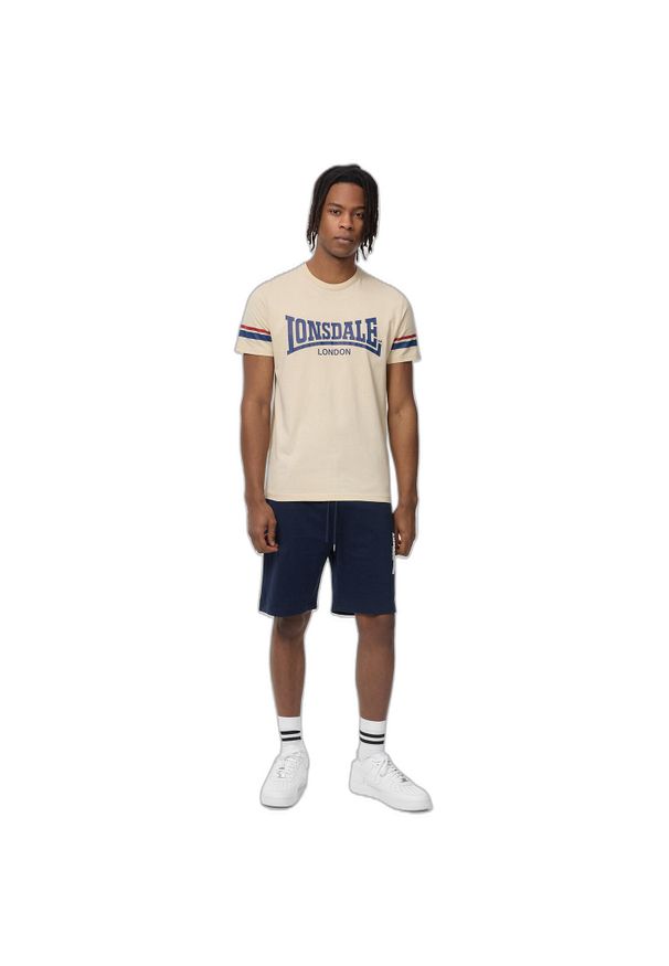 Koszulka Lonsdale Creich. Kolor: niebieski, beżowy, wielokolorowy