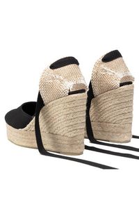 Castañer Espadryle Carina/8ED/001 020961-100 Czarny. Kolor: czarny. Materiał: materiał #3