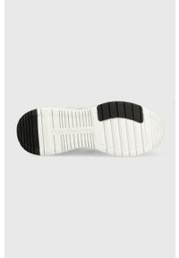 Calvin Klein Jeans sneakersy YW0YW00525.0LE kolor beżowy. Nosek buta: okrągły. Zapięcie: sznurówki. Kolor: beżowy. Materiał: skóra, guma. Obcas: na platformie #3