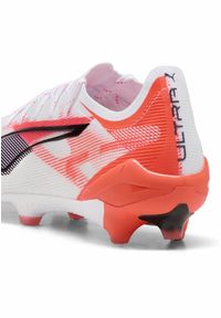 Puma - Buty piłkarskie ULTRA 5 ULTIMATE FG PUMA White Black Glowing Red. Zapięcie: sznurówki. Kolor: biały, czarny, czerwony, wielokolorowy. Sport: piłka nożna