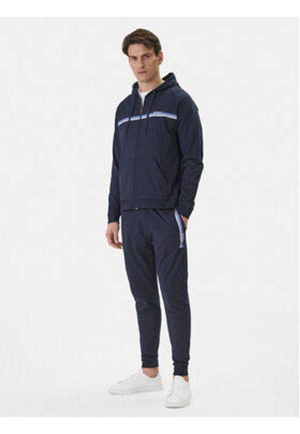 BOSS Spodnie dresowe Authentic 50554784 Granatowy Regular Fit. Kolor: niebieski. Materiał: bawełna
